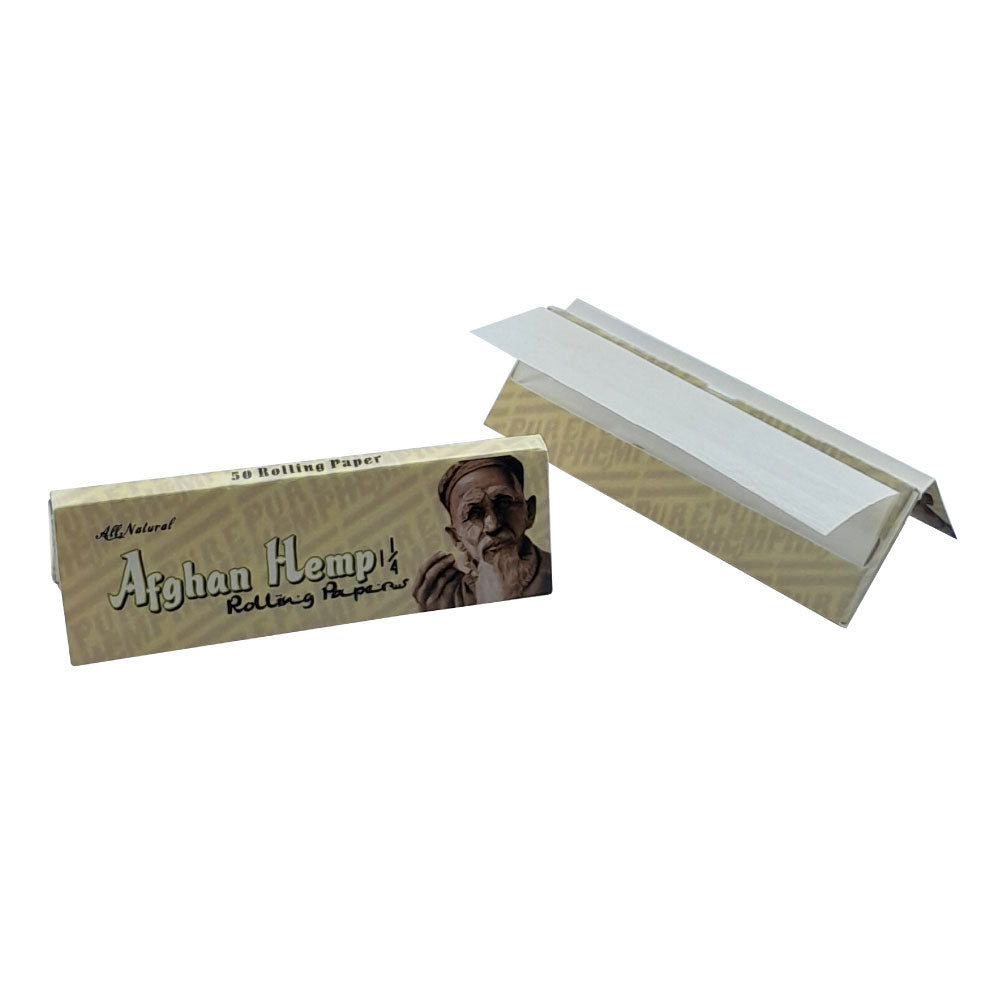 Afghan Hemp Rolling Papers 1.25In.| All Natural Hemp 50 Booklets - Smoke Shop Cosmic 420